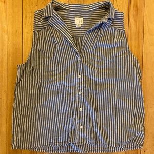 Light blue striped tank top